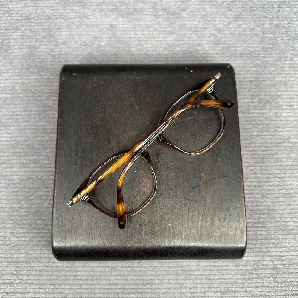 Badgley Mischka Penjen Brown Tortoise Round Eyeglasses 51-21-145 Y2k